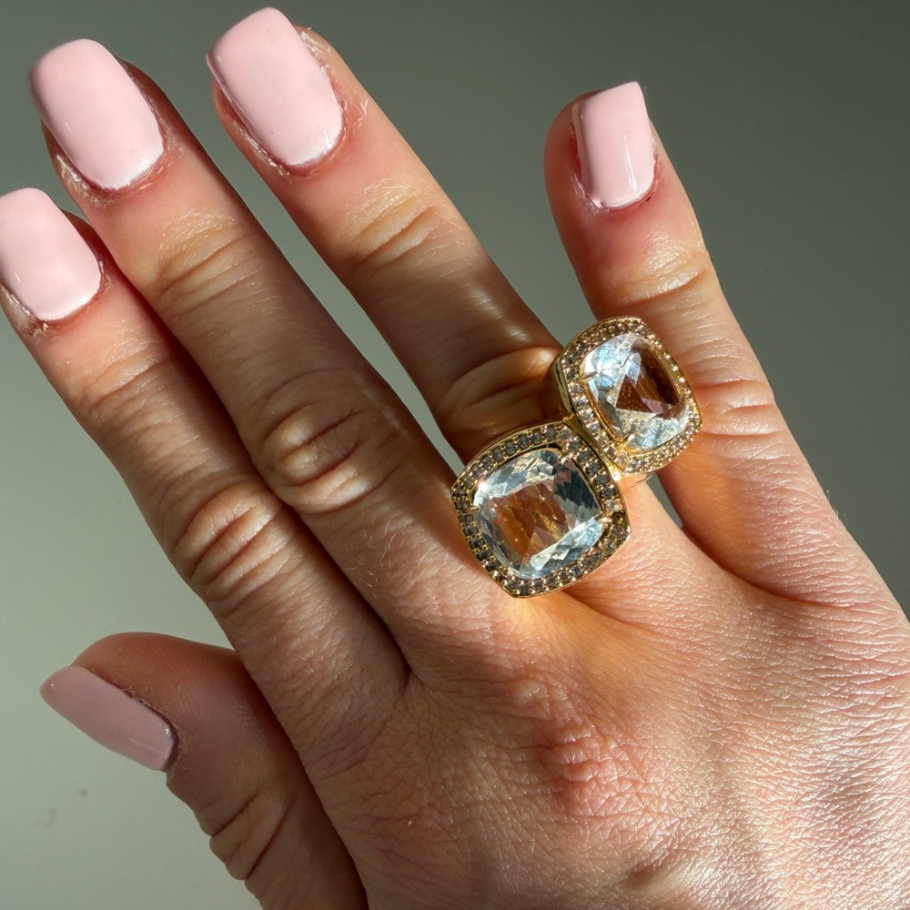 Glittering Duo Ring